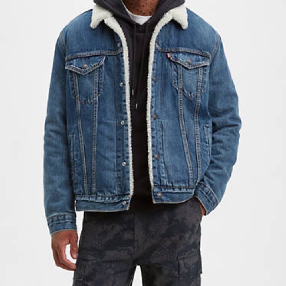 Authentic Levi’s Men’s Sherpa Trucker Jean Jacket